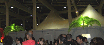 Illuminated inflatable plants