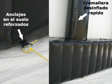 Large-format inflatable screens